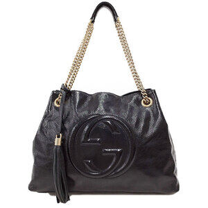 Gucci Soho Chain Tote pebbled leather Shoulder Bag